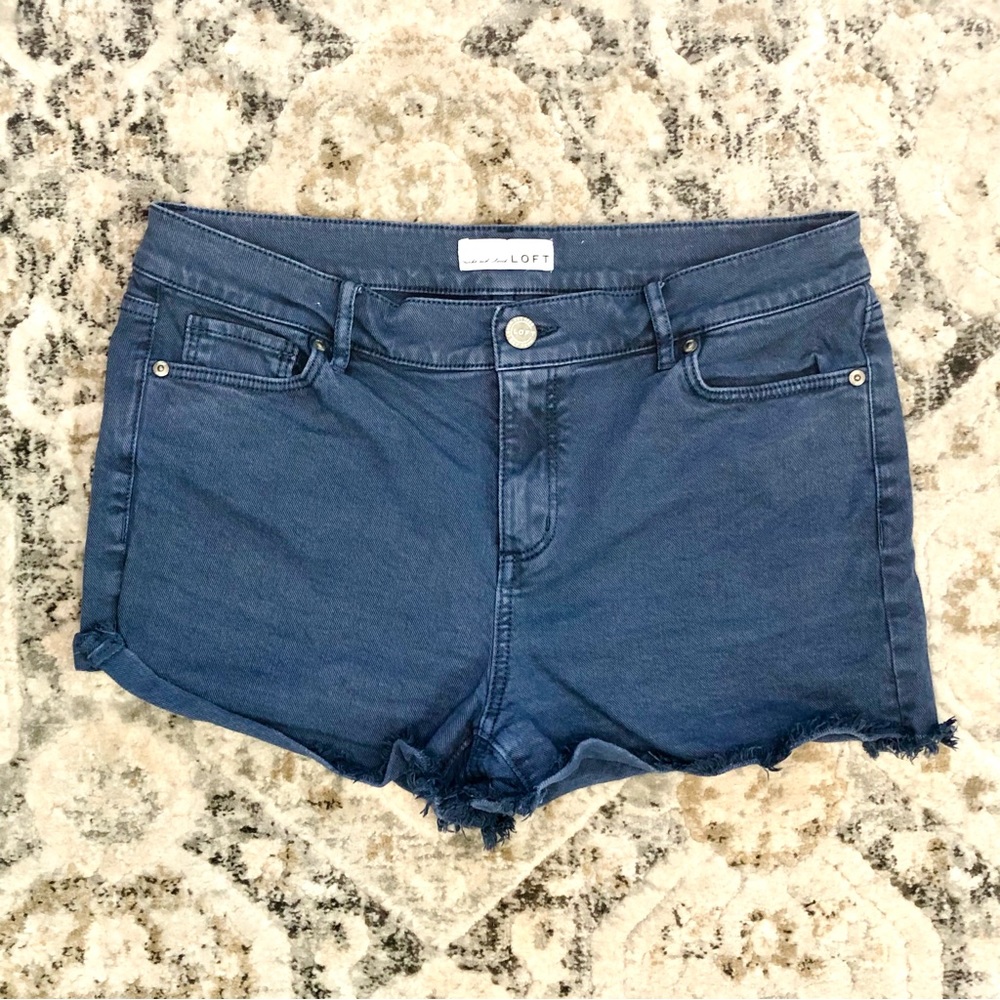 LOFT High Waisted Denim Shorts
